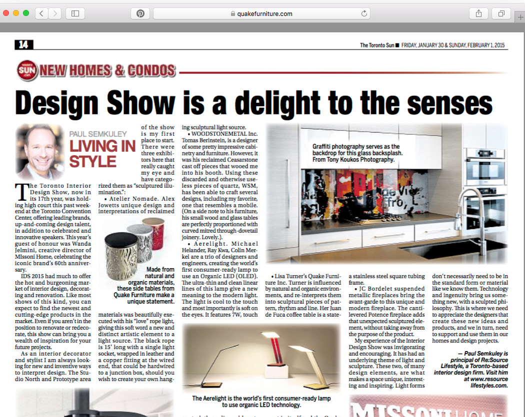 Design Show is a Delight to the Senses